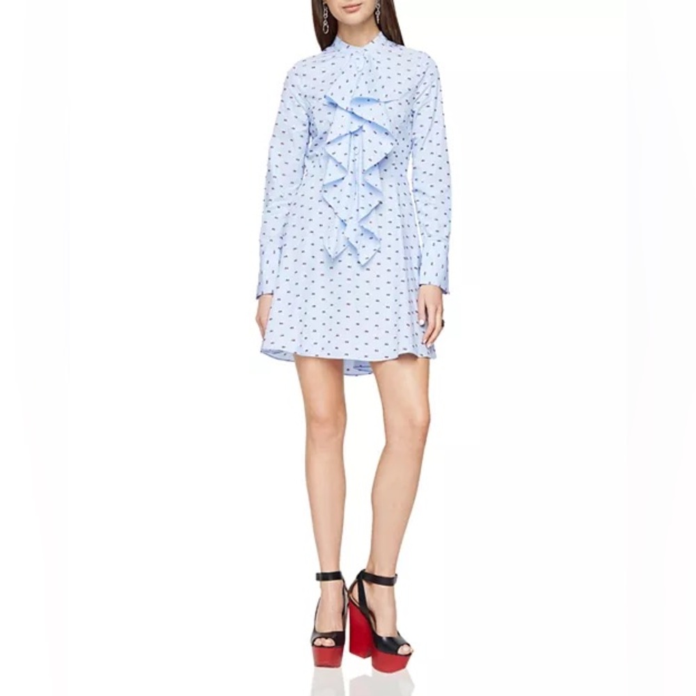 BCBGMAXAZRIA Chelsea Ruffle shirt dress